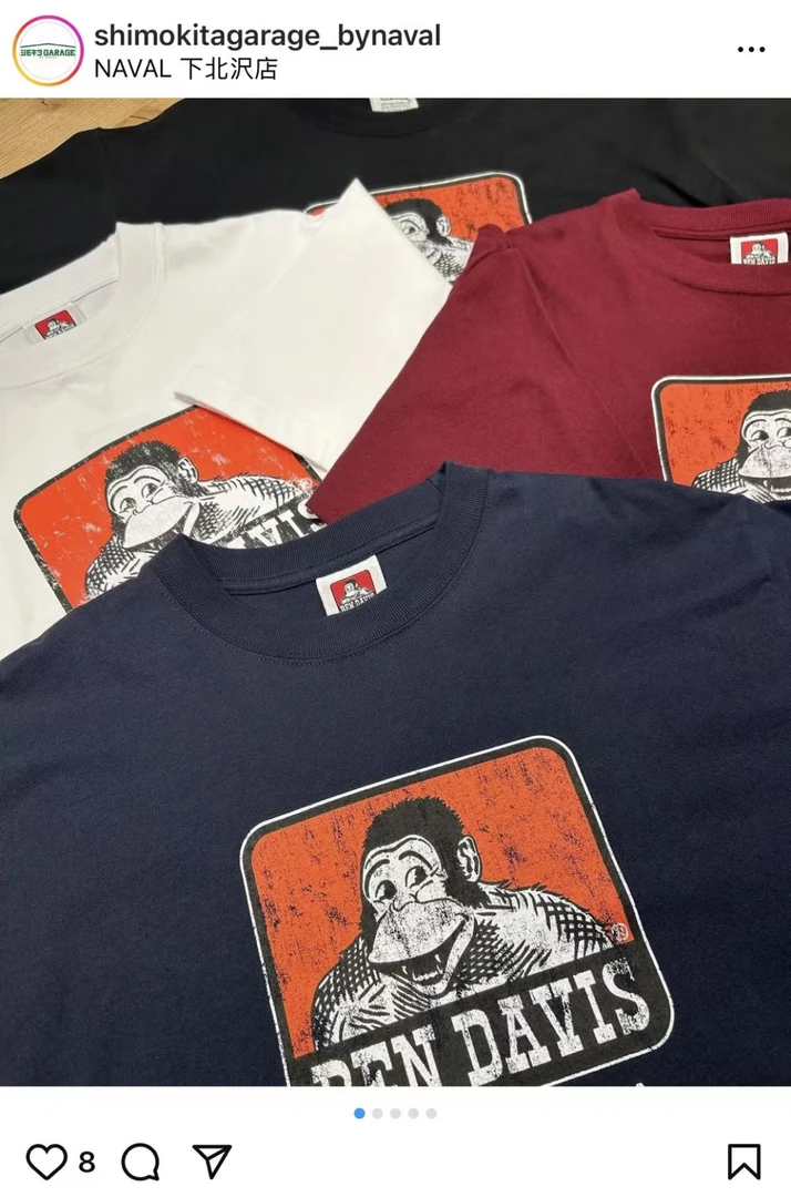 日本海外bendavis潮牌短袖 男女同款 宽松版型 重磅克重 棉