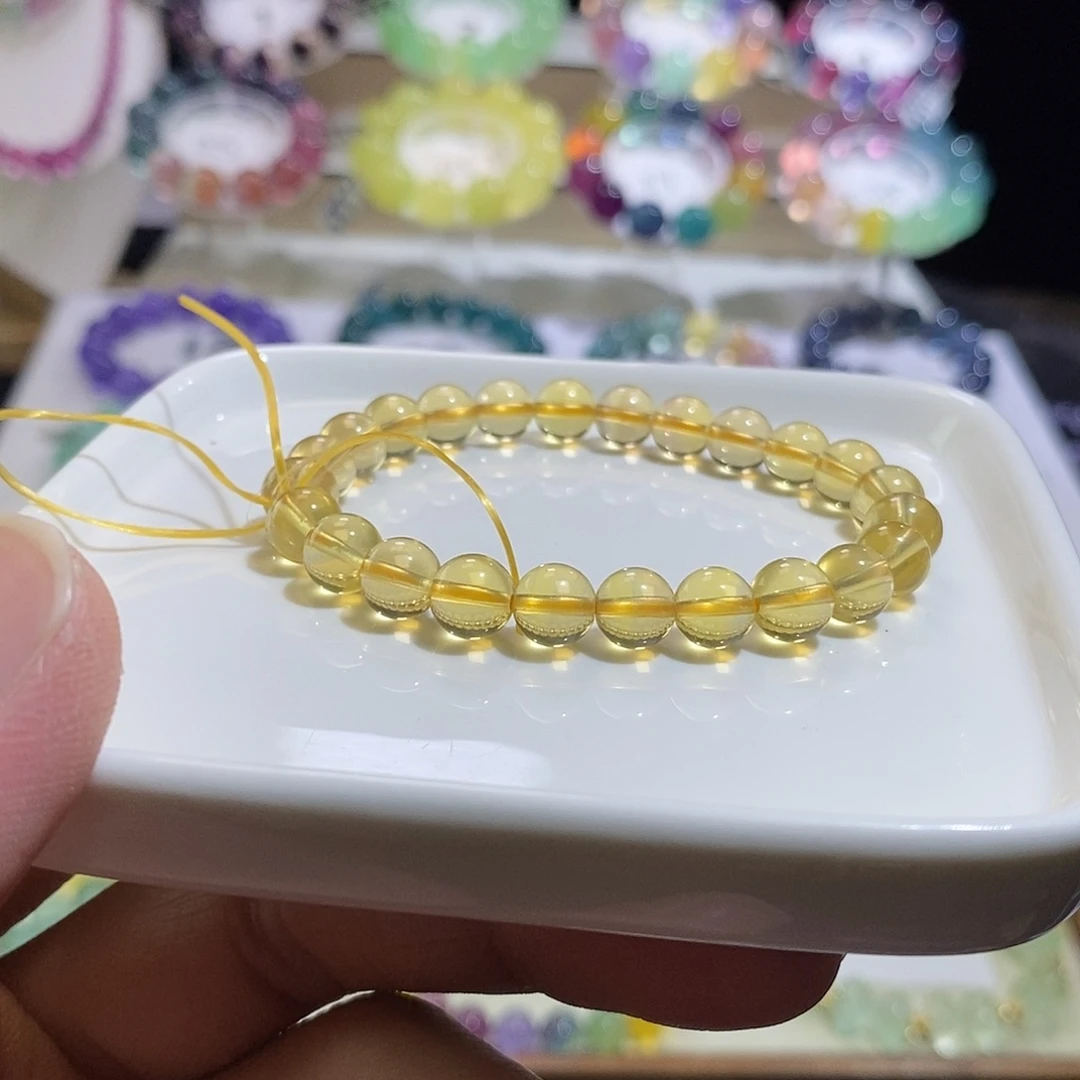 未镶嵌手链水晶金黄色7加