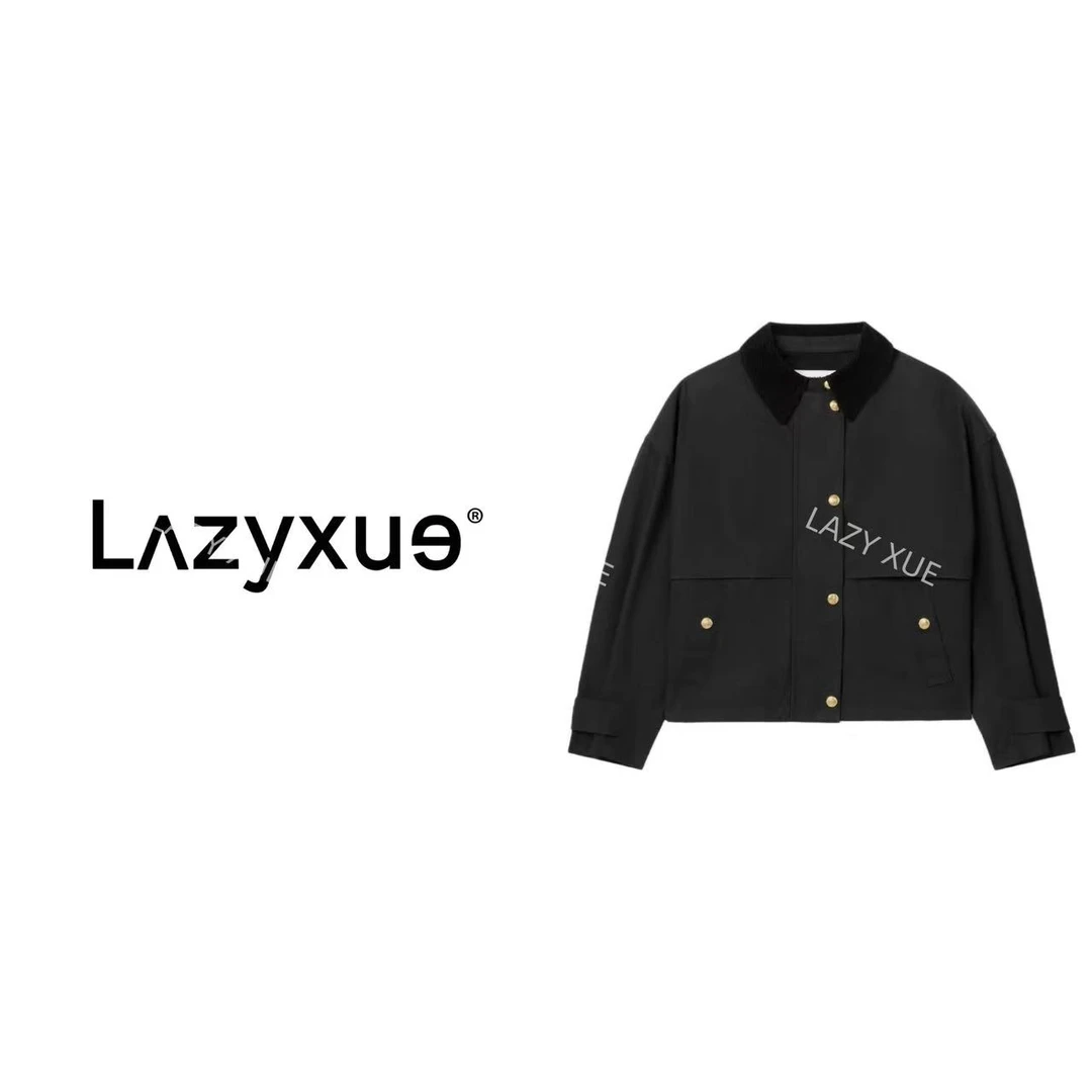 LAZYXUE薛懒懒/"凯旋门"新款落肩翻领休闲复古夹克长袖外套 W005