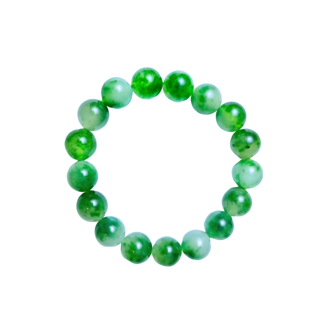 翠绿冰飘花佘太翠手串C02-116赠礼盒（多样性发）