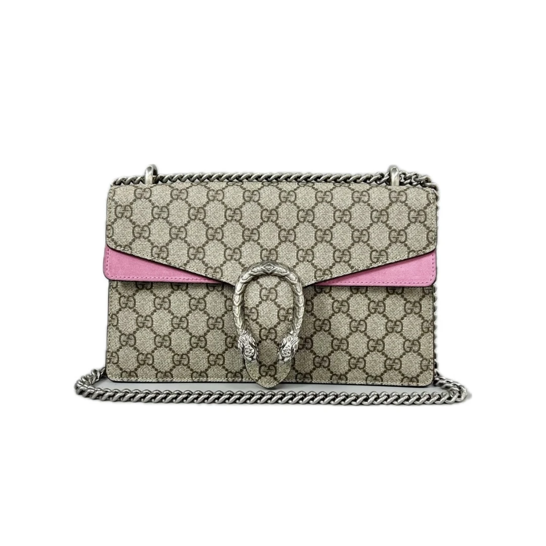 95新 GUCCI/古驰 GUCCI/古驰 酒神粉色老花中号 40272
