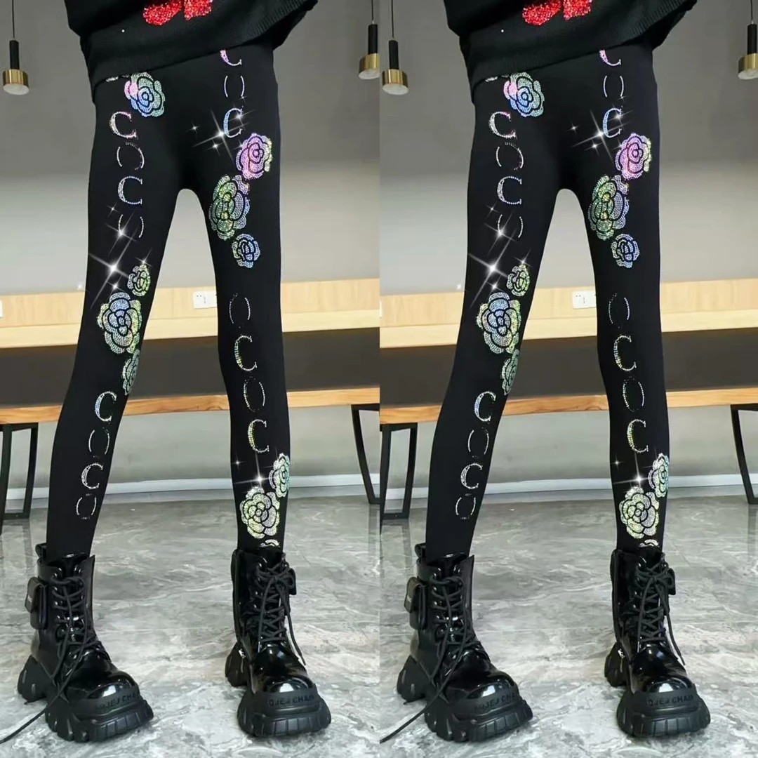 【YJ·原创】2025冬季新款宽松百搭显瘦加绒高弹休闲打底裤女 YK1055