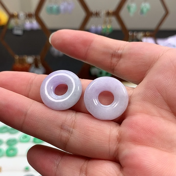 翡翠未镶嵌耳饰天然翡翠