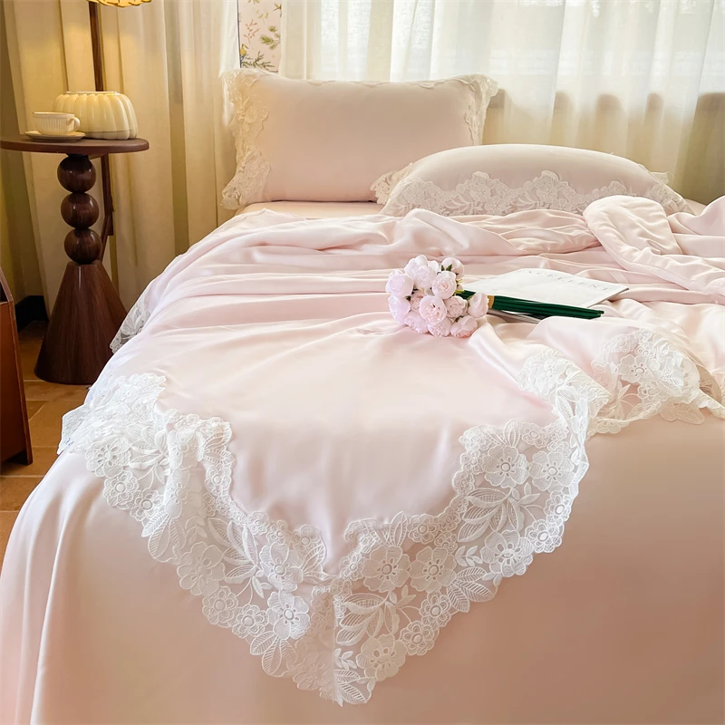 （单夏被）高端轻奢天丝蕾丝莱赛尔天丝夏天被芯被子凉感1.5m1.8m床