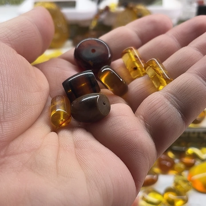 琥珀未镶嵌裸石单珠