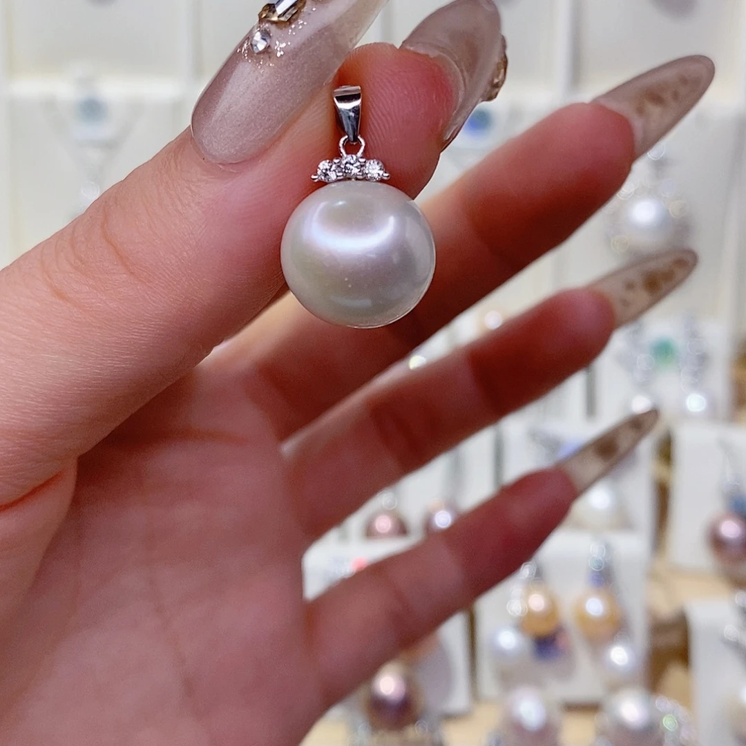 吊坠(赠链)银S925镶嵌淡水珍珠13➕
