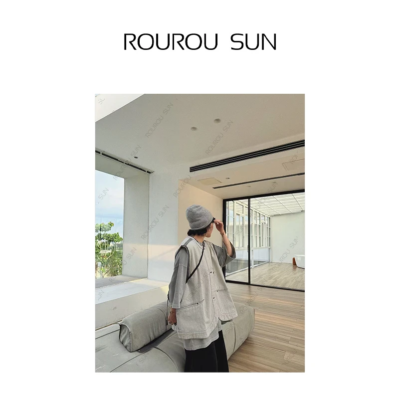 26237早秋款女装设计感叠穿马甲背心女宽松显瘦坎肩马夹外套上衣