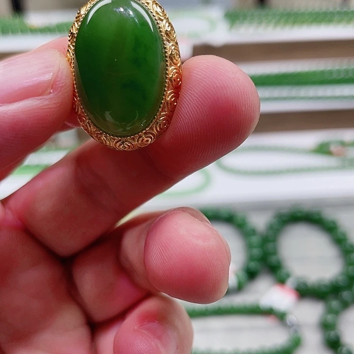 颈饰银S925镀金镶嵌和田玉