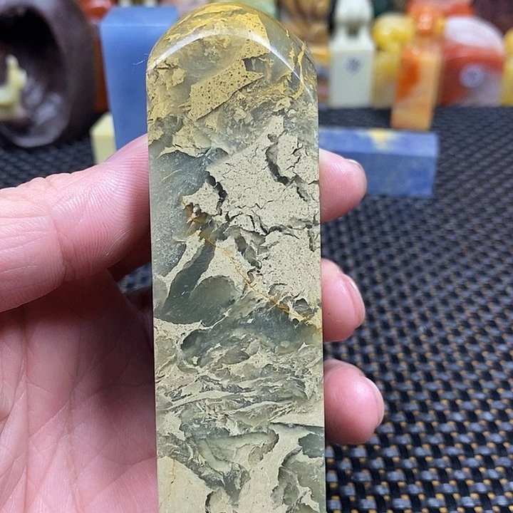 寿山石印石云南绿花坑