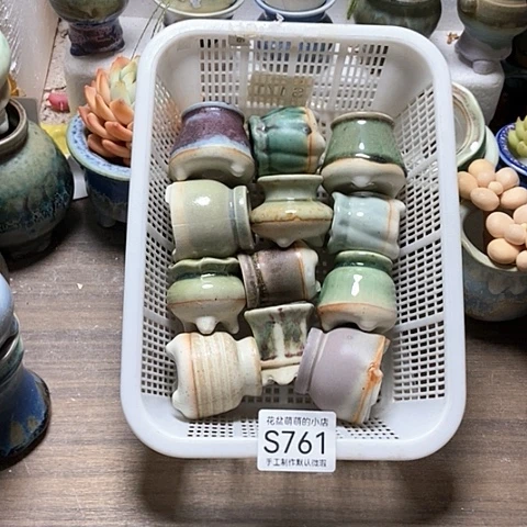 紫砂花盆761微瑕品口径3厘米左右的