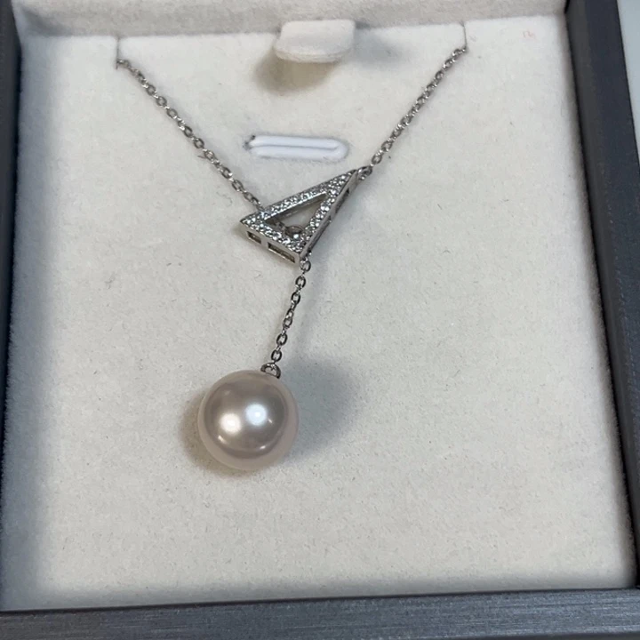 淡水珍珠颈饰银S925镶嵌