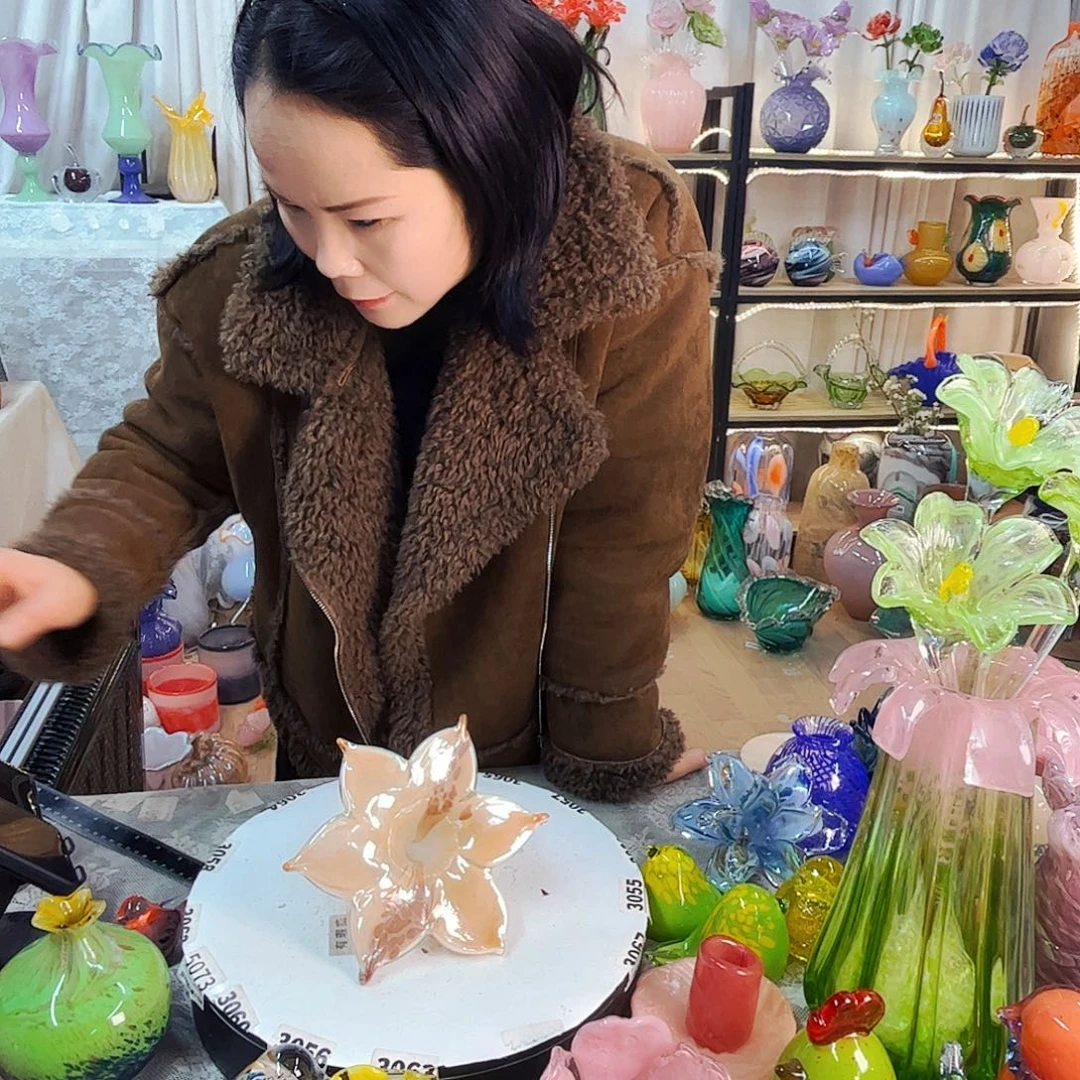 摆台花家悦美居琉璃摆件