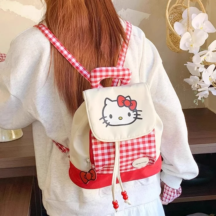 hellokitty双肩包包女2025日常新款百搭大容量大学生洋气双肩包