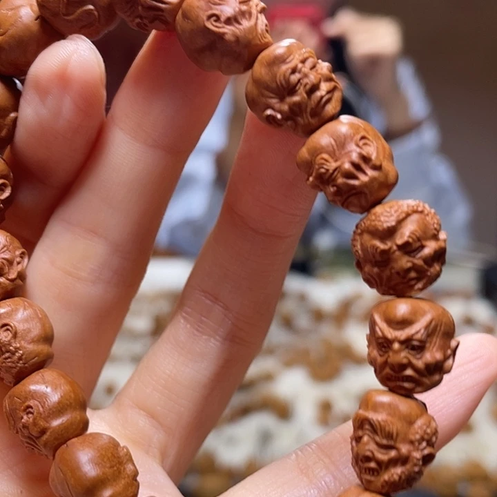 橄榄核手串/手链龙纹桃核 十八罗汉