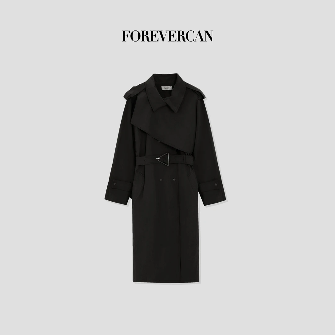 FOREVERCAN“圣彼得堡”复古英伦风长款风衣外套SC22015