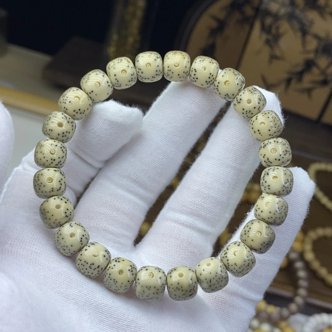 手串星月菩提9.5/8.5石玉双留白月朗星稀