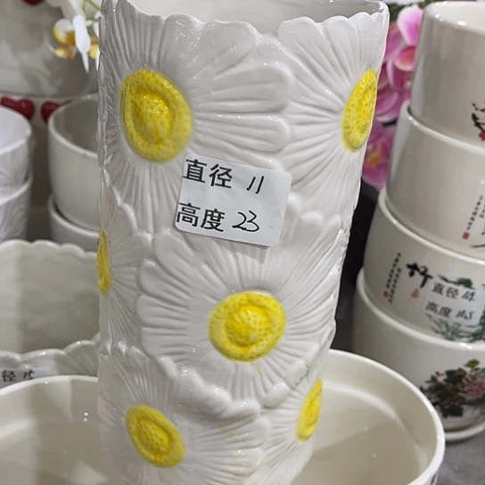 多肉绿植陶瓷花盆9.9包邮，有孔