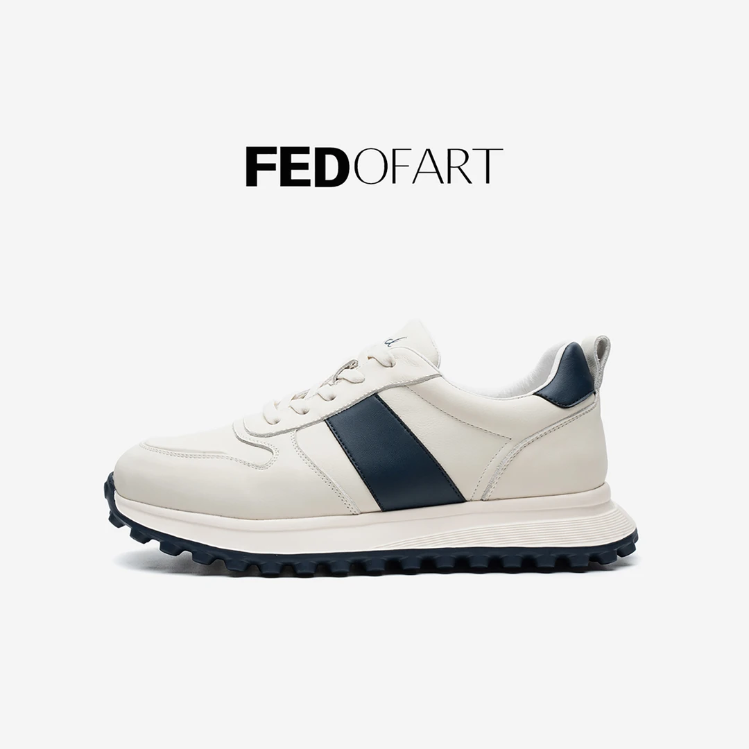 FED2025春秋新款头层牛皮男士登山鞋真皮休闲皮鞋复古运动德训鞋