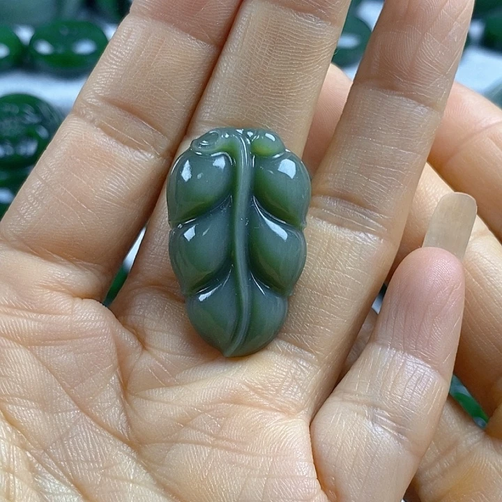 和田玉（碧玉）未镶嵌吊坠(不含链)