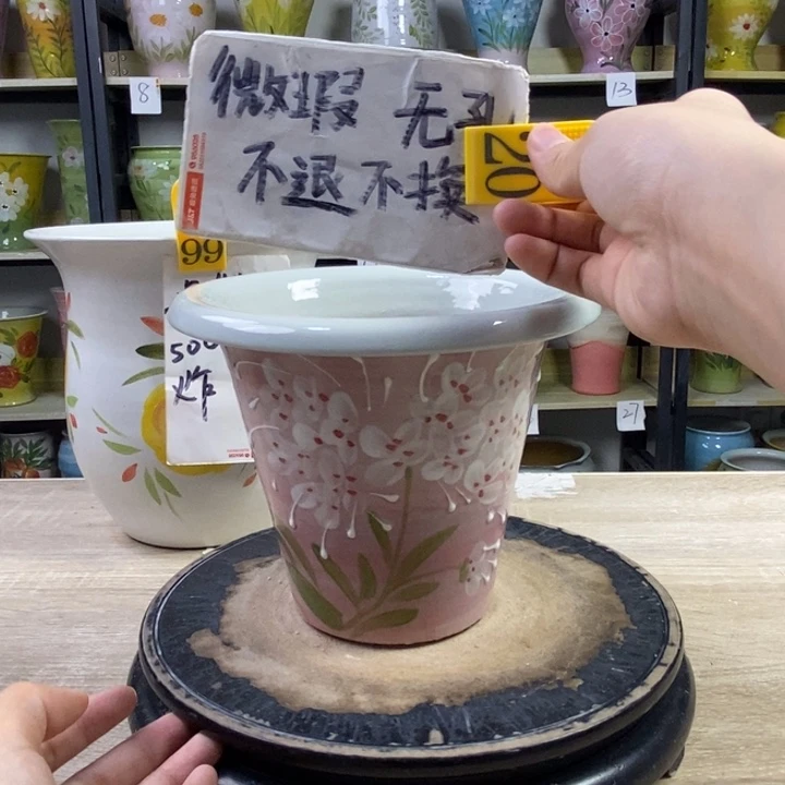 景德镇高温陶瓷花盆
