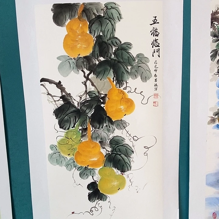 国画三成手绘花鸟