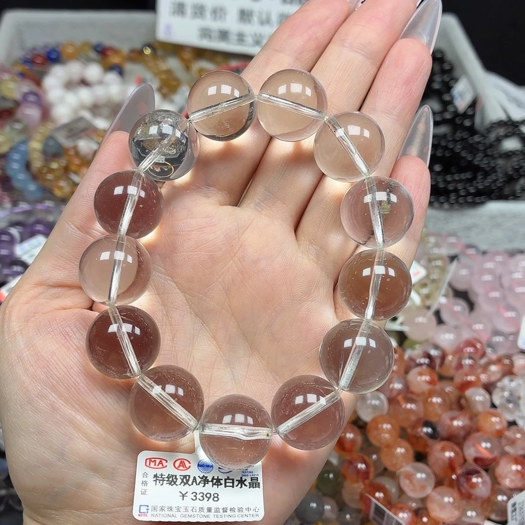 未镶嵌手串水晶卡16特级双a净体白水晶36