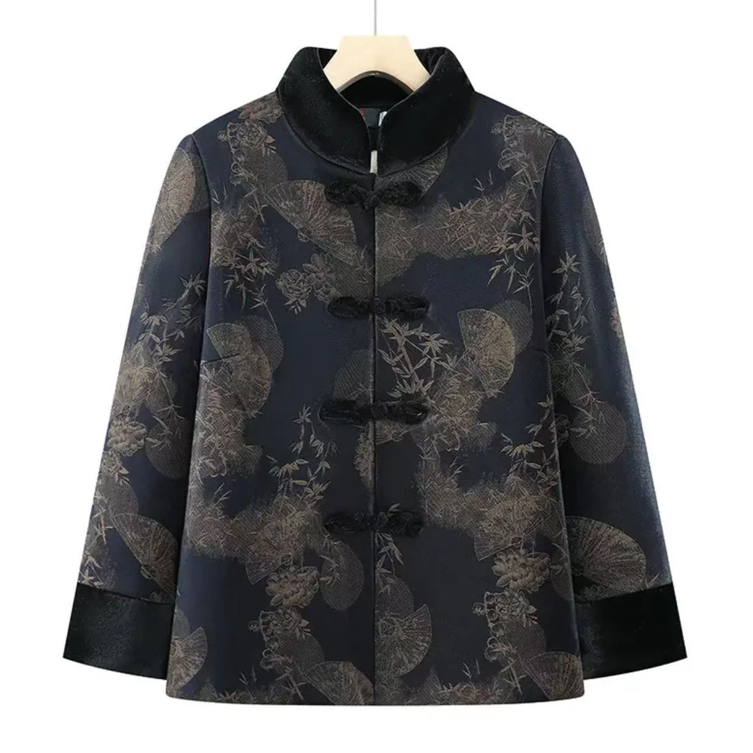 7915-中老年加绒加厚女装气质妈妈保暖老太太服【老仓库二楼】