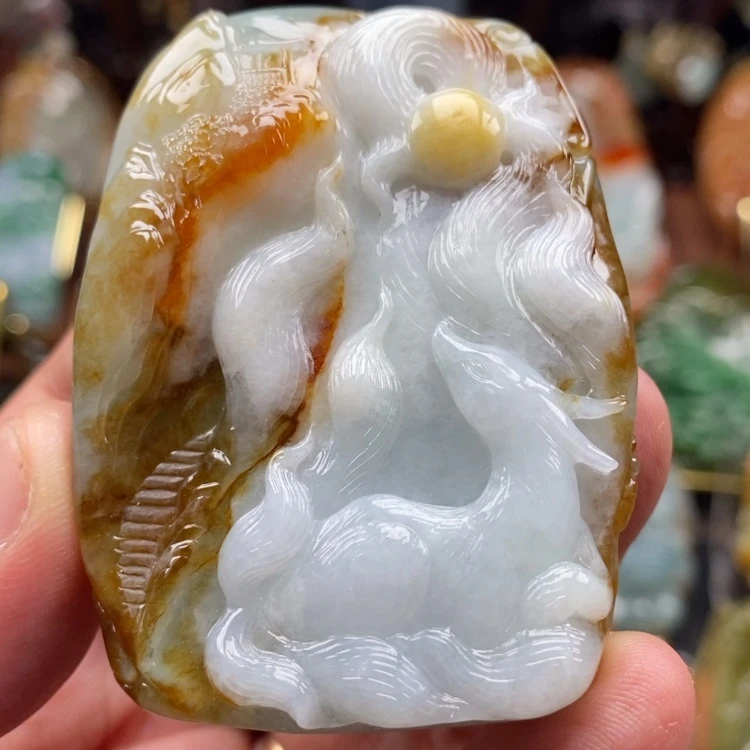 【闪购商品】翡翠未镶嵌颈饰缅甸翡翠A货吊坠