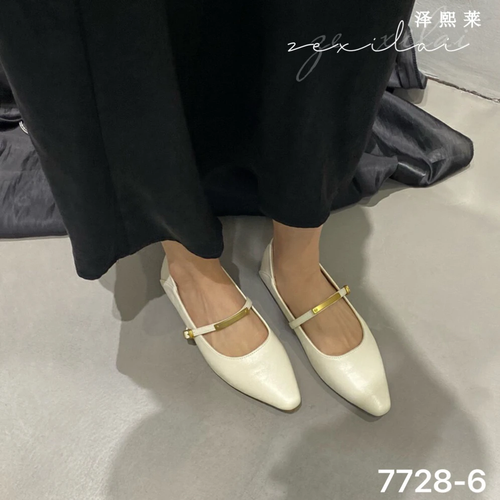 法式气质尖头平底单鞋子女2025春秋新款晚晚风温柔鞋玛丽珍女鞋潮