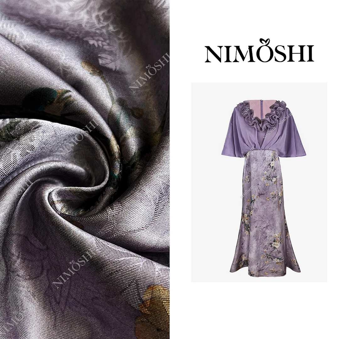 Dan总法式复古荷叶领短袖气质减龄拼接假两件连衣裙Q2061