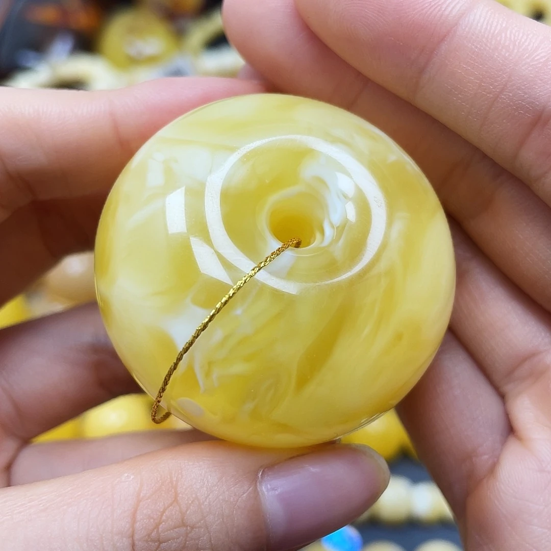科***徒未镶嵌蜜蜡裸石平安扣44.8✖️28mm