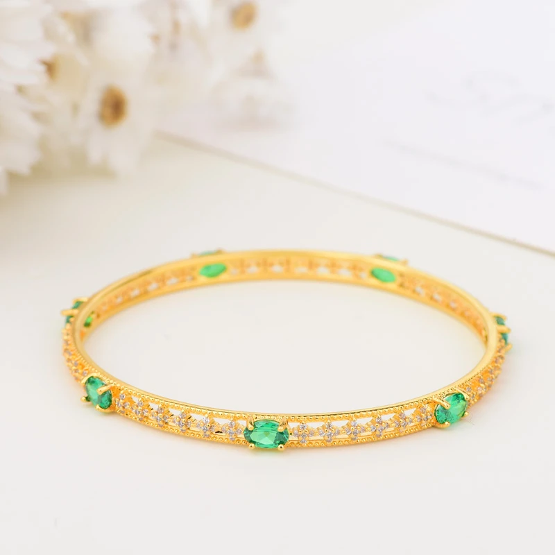 18k哥伦比亚绿宝手镯经典款LC900