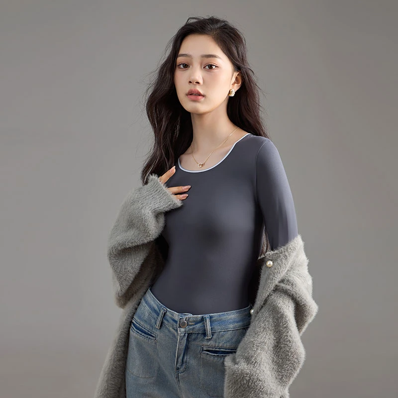 玻色因5.0润肤皮肤衣女款圆领打底衫 HJX