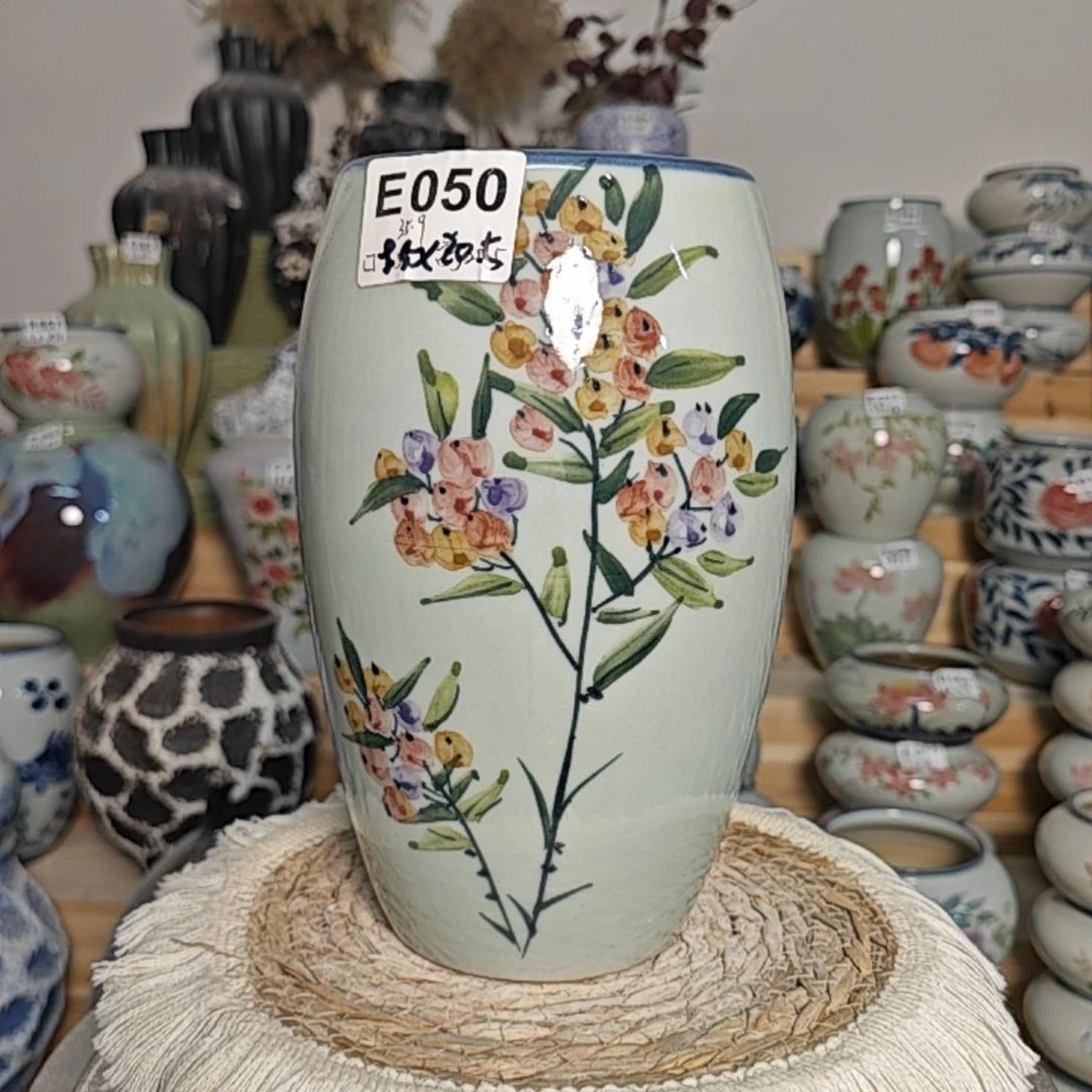 微瑕  无孔 打孔备注 景德镇纯手绘花盆E050