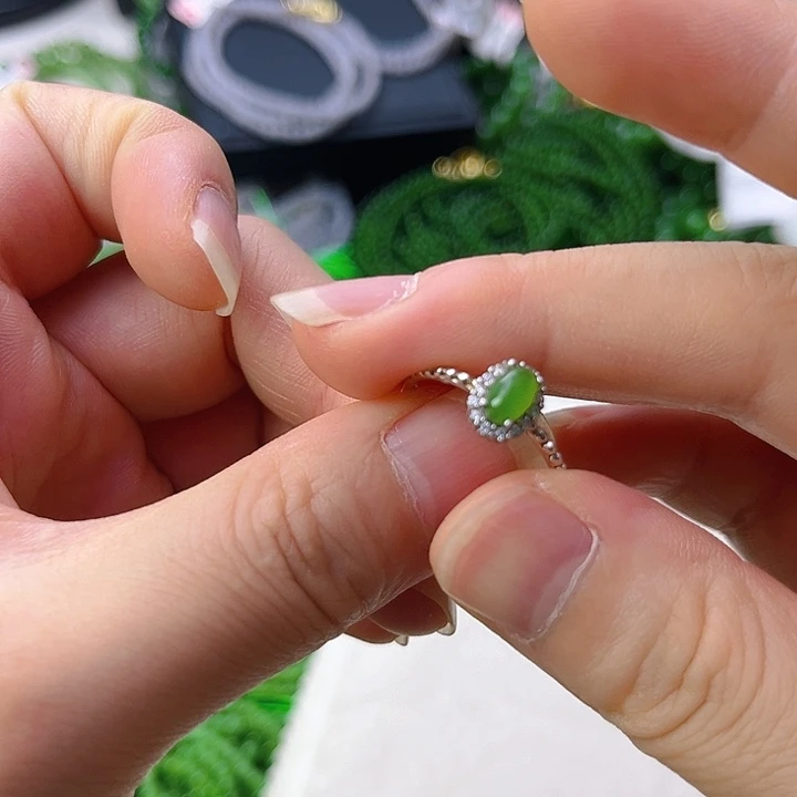 和田玉银S925镶嵌颈饰