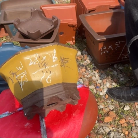 紫砂花盆紫砂花盆盆盆景盆栽瑕疵