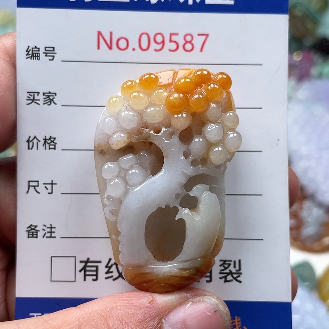 翡翠颈饰未镶嵌翡玉缘翡翠挂件