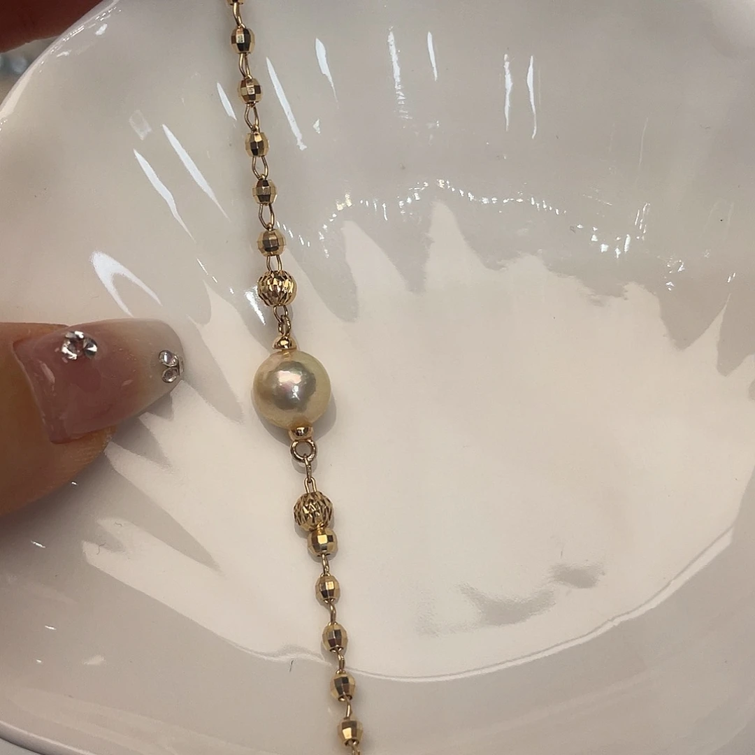 海水珍珠银S925镶嵌手绳