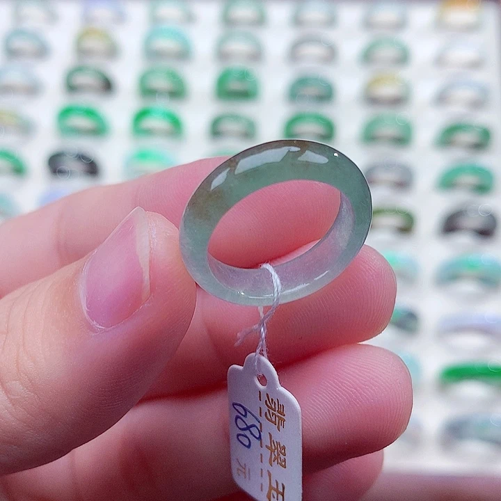 翡翠未镶嵌戒指14-15号