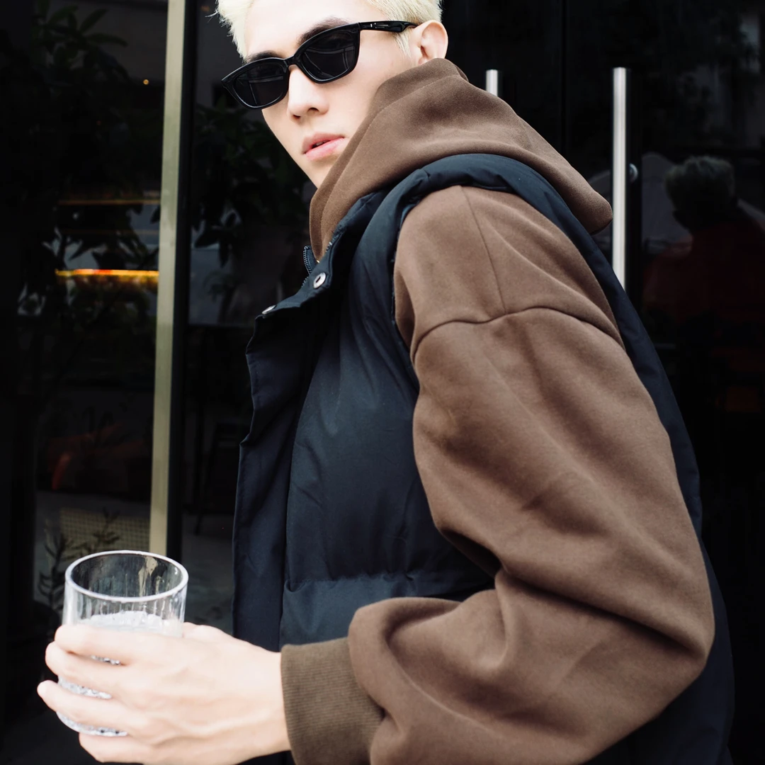 秋冬保暖加厚纯色棉马甲立领标准拉链宽松型厚款常规免烫马甲