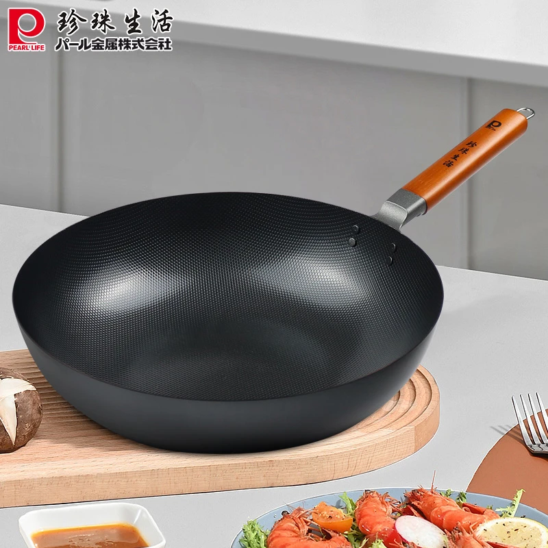 珍珠生活GP-158日本进口凹凸防粘铁锅