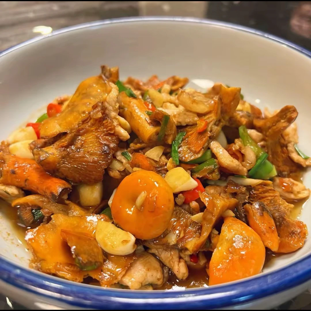 【做法参考】炒肉炖汤煮火锅松菌新鲜枞树菌寒菌【会氧化变绿】
