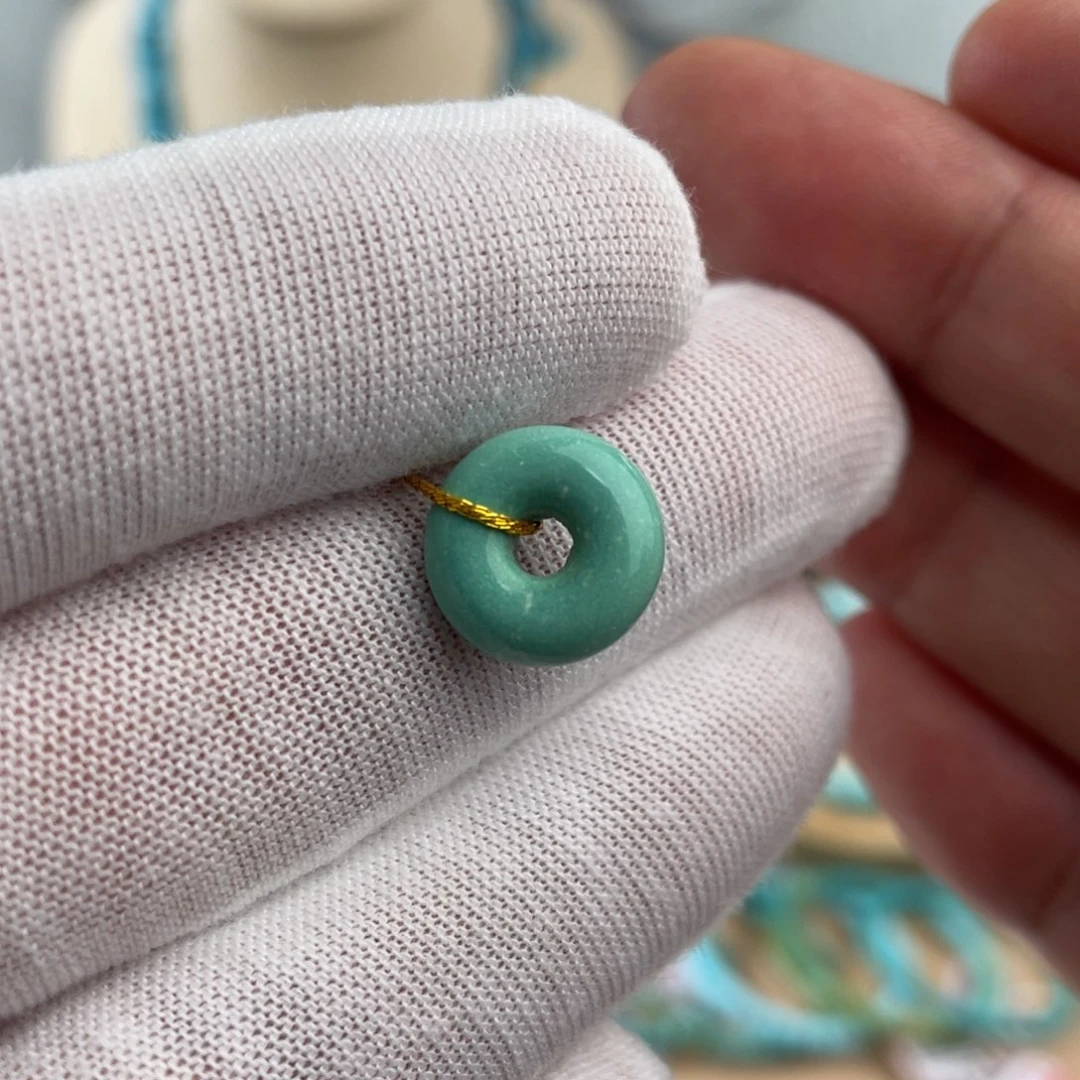 绿松石手链未镶嵌面包圈卡12