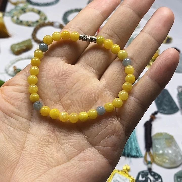 未镶嵌手链翡翠黄翡手串
