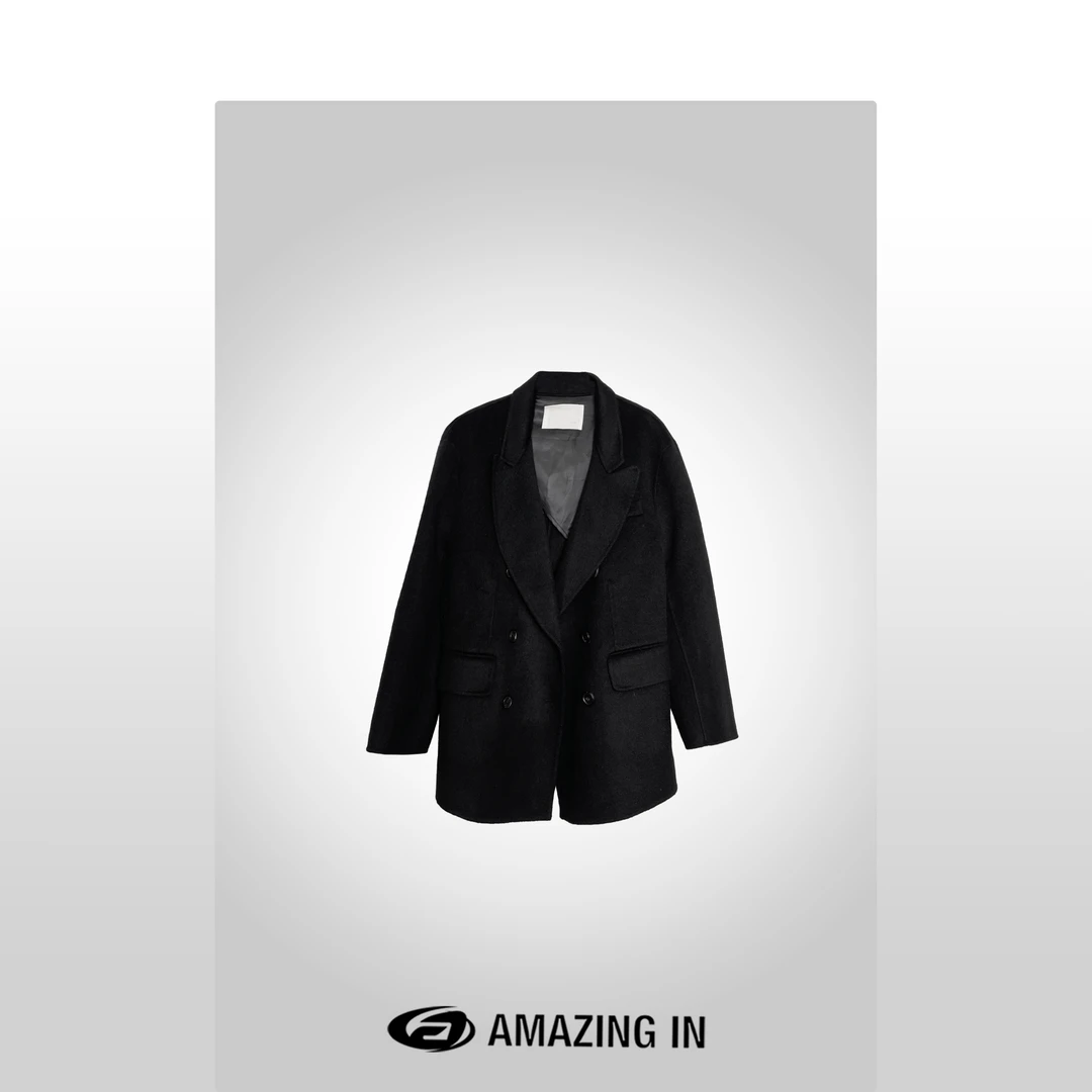 AMAZING IN “南柯”100羊毛经典纯双排扣宽松西装 A240702-YG-h006