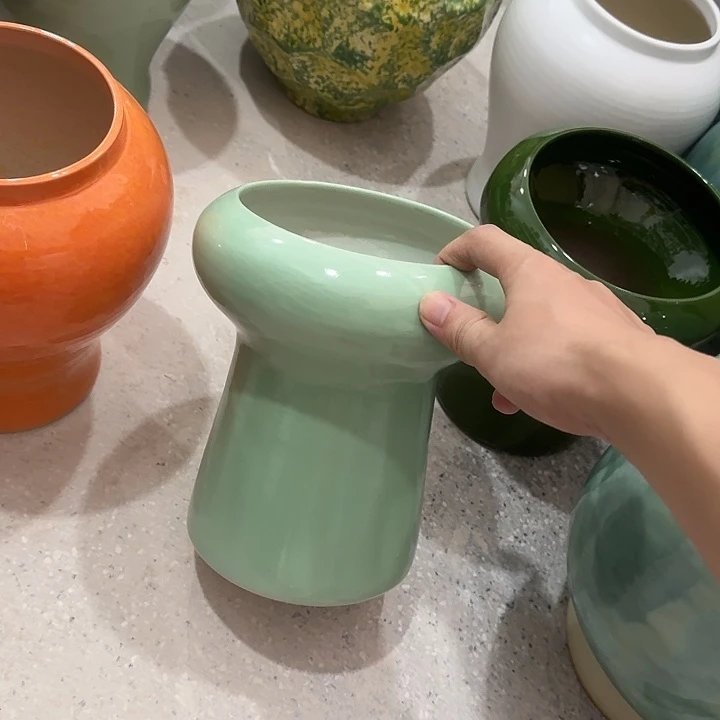 白泥花盆微瑕无孔