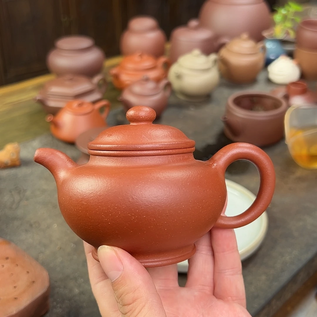 茶壶红泥降坡红泥掇只200毫升