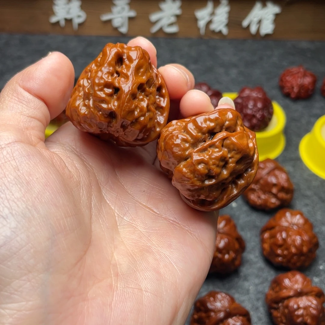 文玩核桃吊坠文玩核桃 手把件 蛤蟆头 37