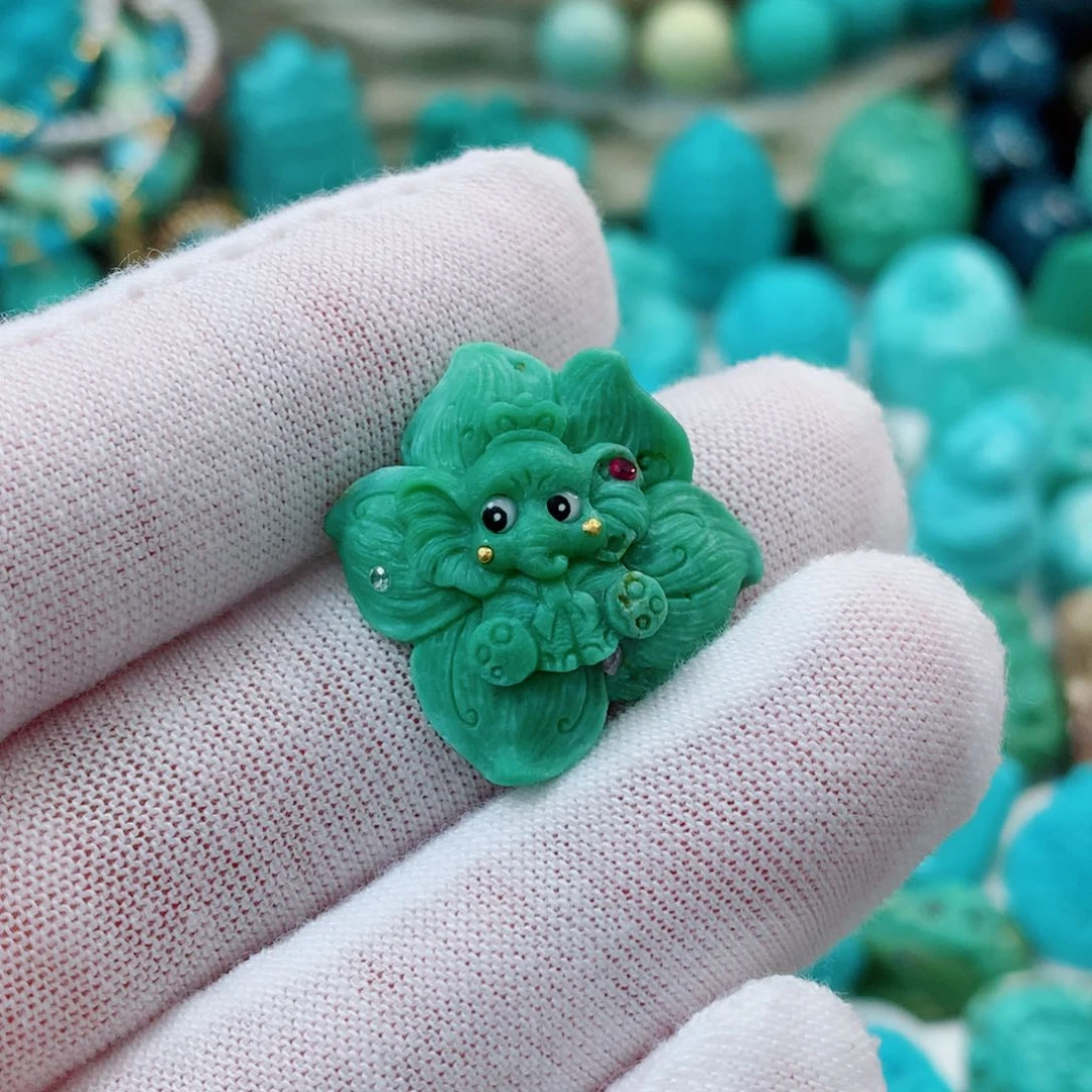 绿松石未镶嵌珠宝半成品