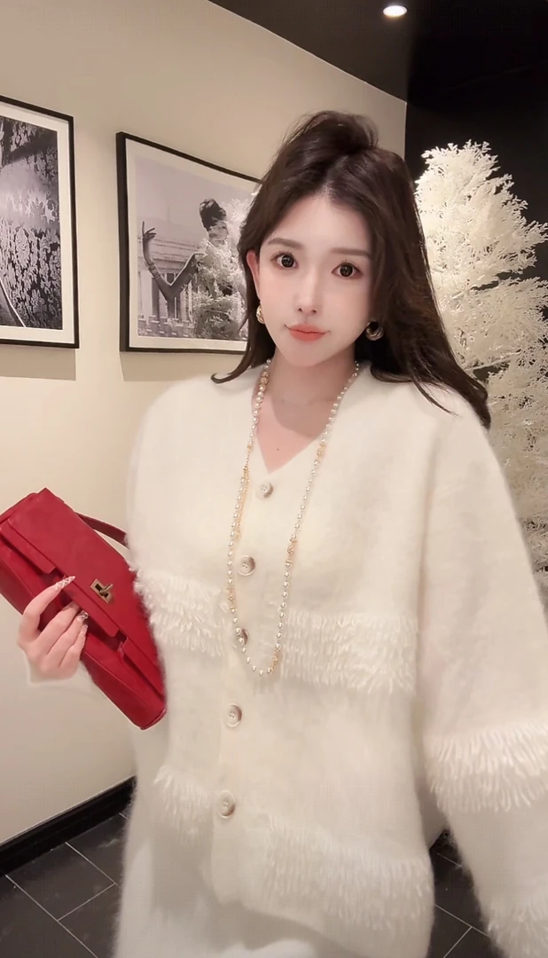 GUIDI GUDI【留酥酥】韩系色流苏感开衫外套/黄加蓝